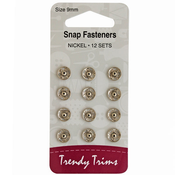 TRENDY TRIMS Snap Fasteners Nickel / Mollies New Zealand