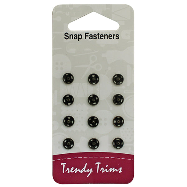 TRENDY TRIMS Snap Fasteners Black / Mollies New Zealand