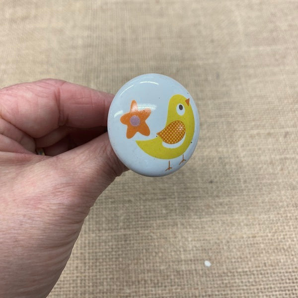 CERAMIC KNOB Yellow Canary / Mollies New Zealand