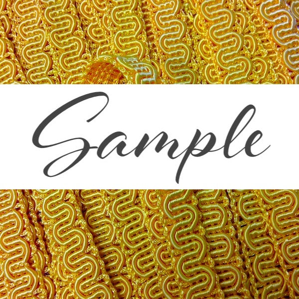 GIMP BRAID Scroll 15mm Sunshine Yellow / Mollies New Zealand