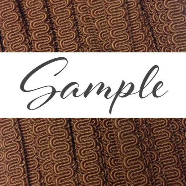 GIMP BRAID Scroll 15mm Rusty Brown / Mollies New Zealand