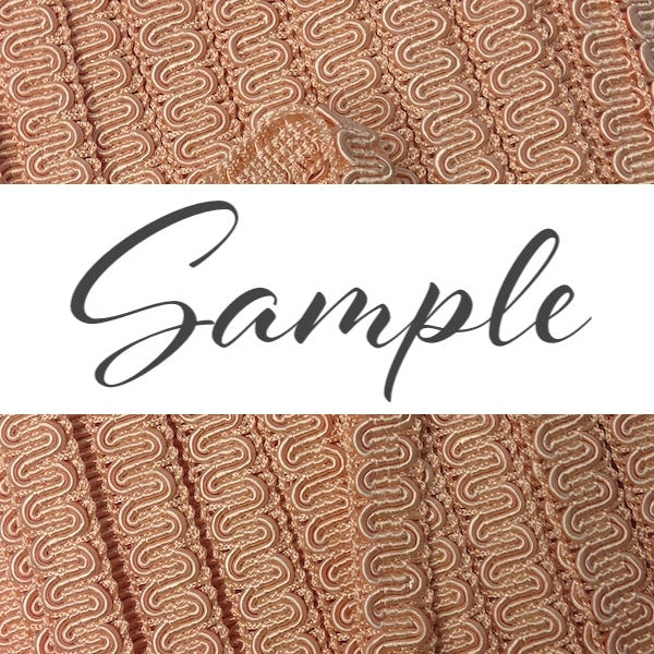 GIMP BRAID Scroll 15mm Soft Peach / Mollies New Zealand