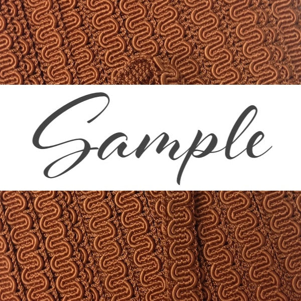 GIMP BRAID Scroll 15mm Mid Brown / Mollies New Zealand