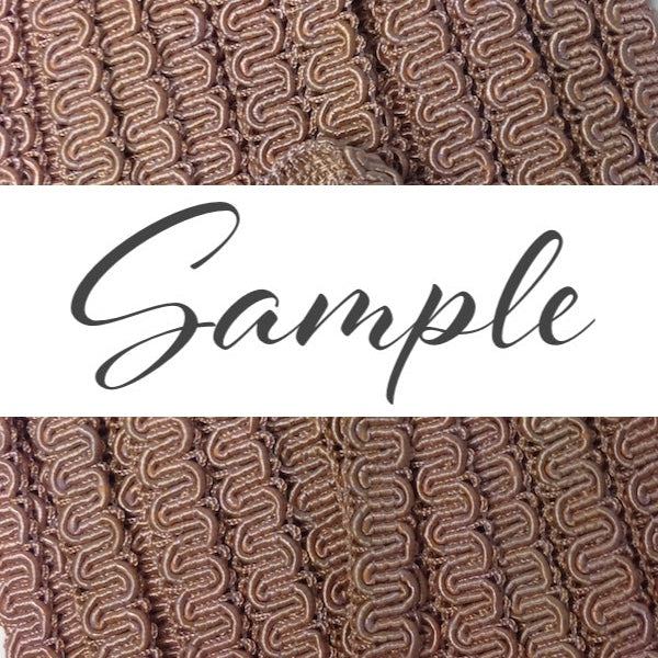 GIMP BRAID Scroll 15mm Toffee / Mollies New Zealand