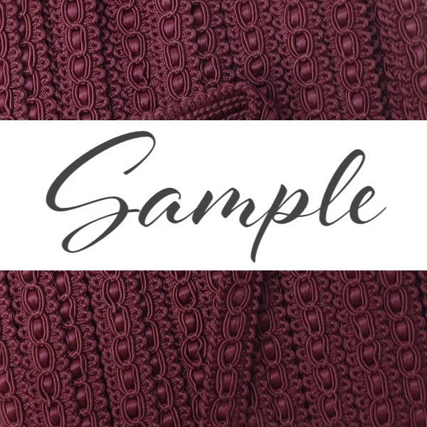 GIMP BRAID Fancy 15mm Maroon / Mollies New Zealand