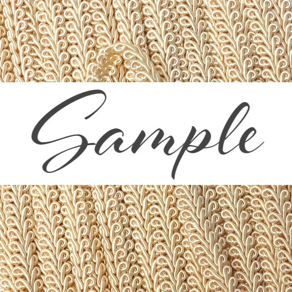 MOLLIES New Zealand / GIMP BRAID French 12mm #2 Cream Sample