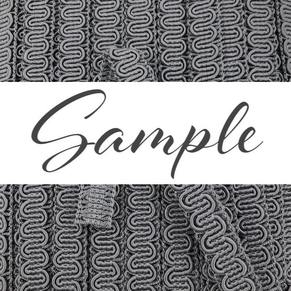 GIMP BRAID Scroll 15mm Mid Grey / Mollies New Zealand