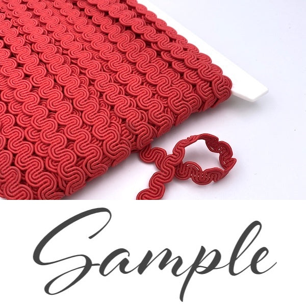 GIMP BRAID Curved 13mm Claret / Mollies New Zealand