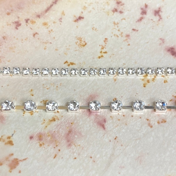 SULLIVANS Diamante Chain Silver/Clear / Mollies New Zealand