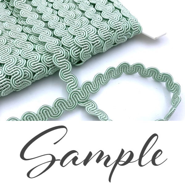 GIMP BRAID Curved 13mm Mint / Mollies New Zealand