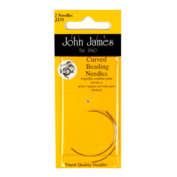 JOHN JAMES Curved Beading Needles / Mollies New Zealand