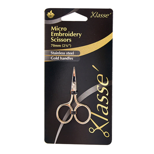 KLASSE Black Label Micro Embroidery Scissors | Mollies Make And Create NZ