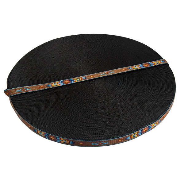 IVAN Poly Hitched Webbing Brown 45.7M 12mm (1 2") / Mollies New Zealand