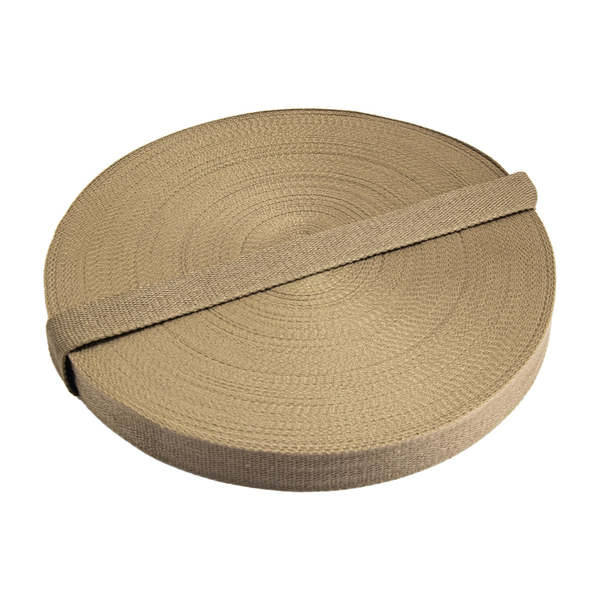 IVAN Poly Hitched Webbing Sand 25mm (1") 45.7m (50 yards) / Mollies New Zealand