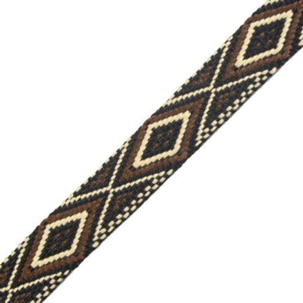IVAN Double Sided Hitched Webbing Diamond Brown 12mm (1 2") 45.7m (50 yards) / Mollies New Zealand