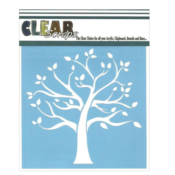 CLEAR SCRAPS Stencil Family Tree / Mollies New Zealand