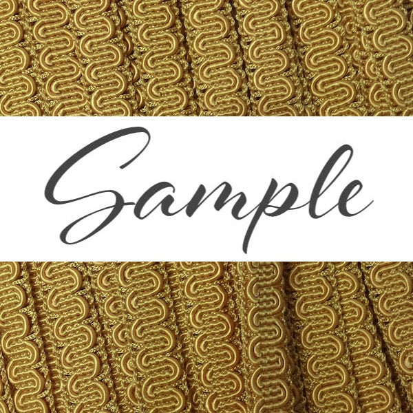 GIMP BRAID Scroll 15mm Yellow Gold / Mollies New Zealand