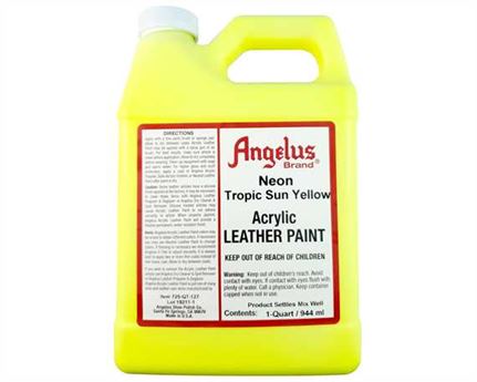 ANGELUS Acrylic Leather Paint Tropic Sun Yellow Neon | Mollies Make And Create NZ