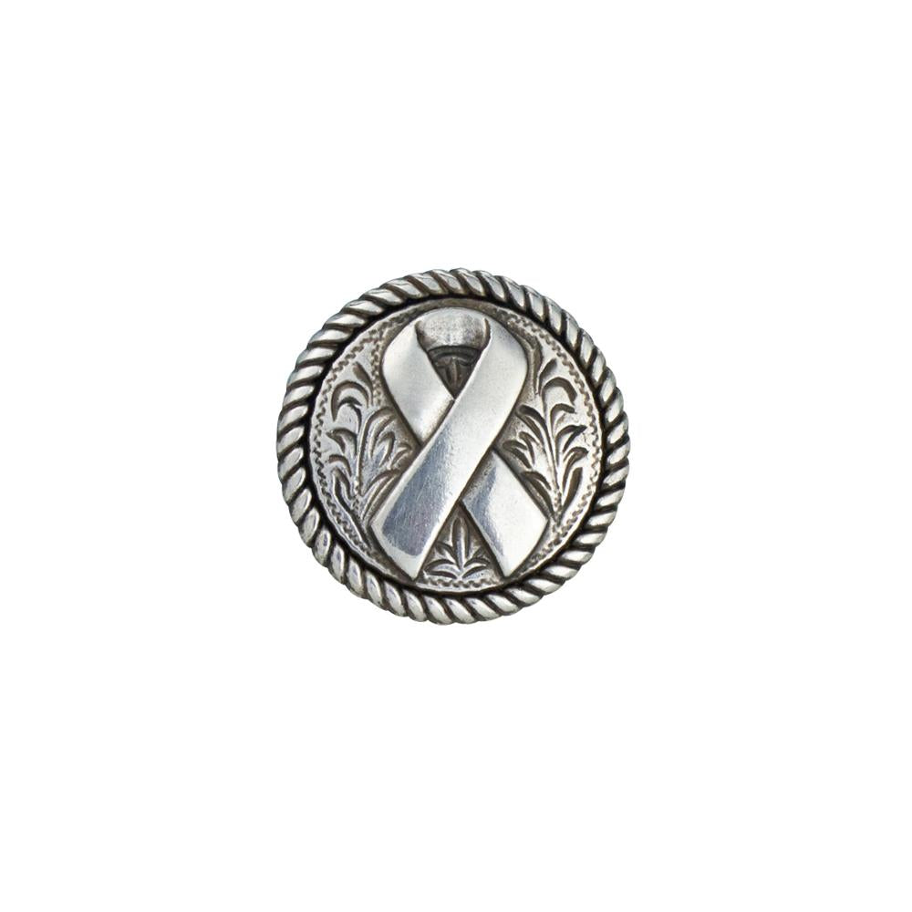 IVAN Rope Edge Ribbon Concho Antique Silver 25mm (1") / Mollies New Zealand