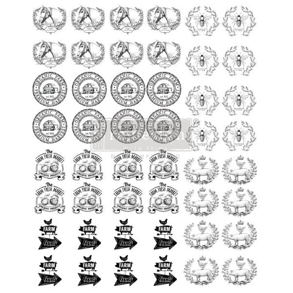 REDESIGN Knob Transfers Farm Fresh Market / Mollies New Zealand