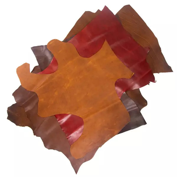 LEATHER Assorted Oil Tan / Cut Bundle Assorted Assorted / Mollies New Zealand