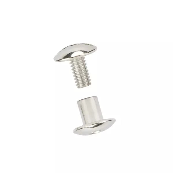 IVAN Open Back Screw Posts Nickel Plate 6mm (1 4") 10 Pack / Mollies New Zealand