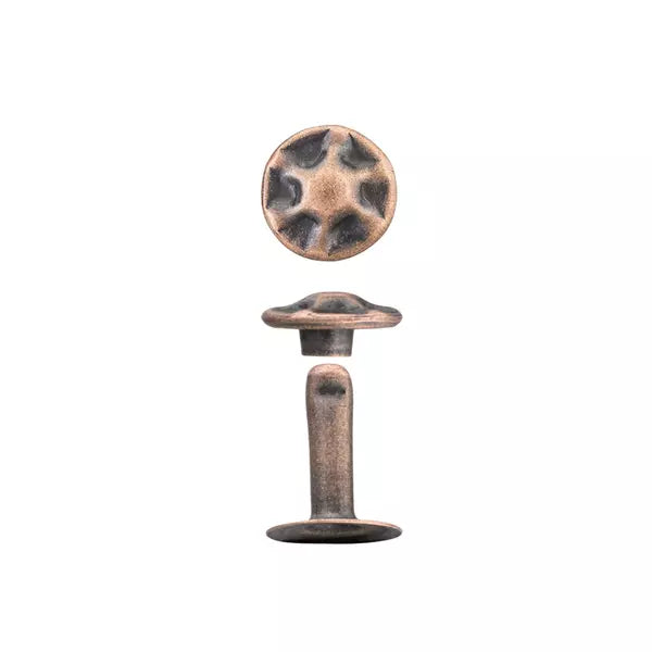 IVAN Vintage Rapid Rivets Antique Copper 9*12mm 100 Pack / Mollies New Zealand