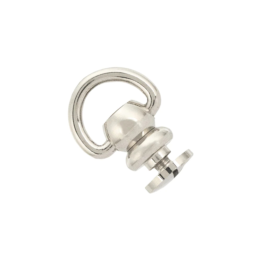 IVAN Solid Brass Swivel Loops Round Solid Brass Nickel Plate Each / Mollies New Zealand