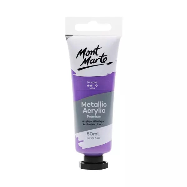 MONT MARTE Metallic Acrylic Paint Purple 50ml / Mollies New Zealand