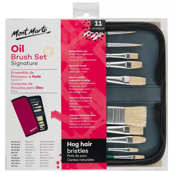 MONT MARTE Oil Brush Set / Mollies New Zealand