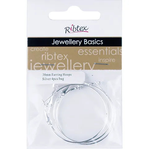 RIBTEX Earring Hoops Silver / Mollies New Zealand