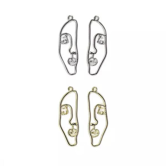 ARBEE Metal Charms Abstract Faces | Mollies Make And Create NZ