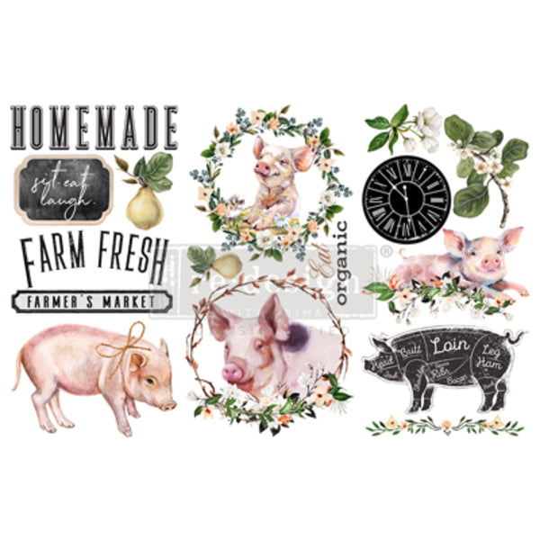 REDESIGN Transfer Farm Fresh 15 x 30cm / Mollies New Zealand