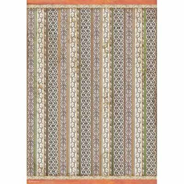 STAMPERIA Rice Paper Amazonia Tribal Texture A3 / Mollies New Zealand