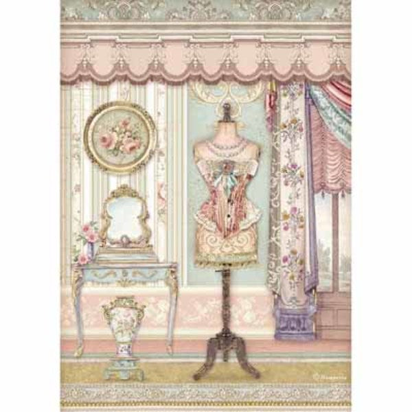 STAMPERIA Rice Paper Mannequin A4 / Mollies New Zealand