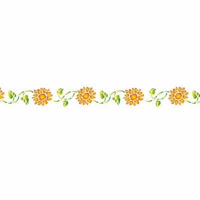 REDESIGN Stencil Sunflowers Border / Mollies New Zealand