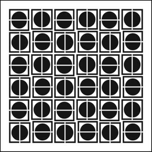 TCW Stencil Circles in Squares / Mollies New Zealand