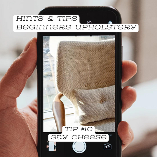 Taking a photo of an armchair with a camera