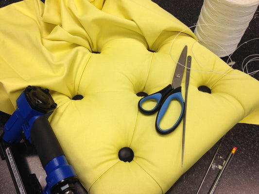Upholstery Tools including regulator needle, scissors and staple gun