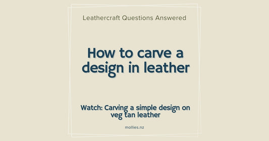 How do I carve a design in leather?