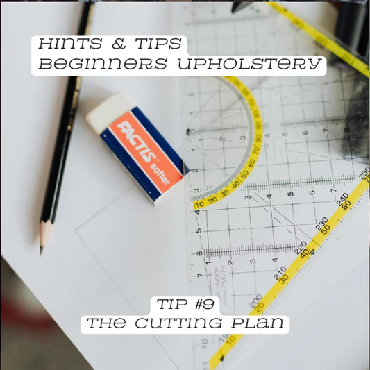 Drawing equipment for creating a fabric cutting plan for upholstery project