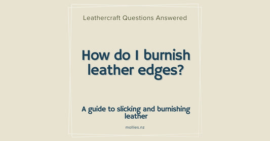 How do I burnish leather edges?