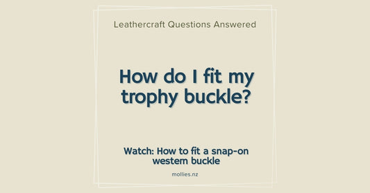 How do I fit my western style trophy buckle?