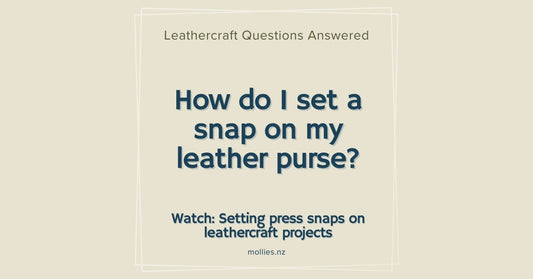 How do I set a snap on my leather purse?
