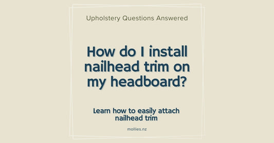 How do I install nailhead trim on my headboard?