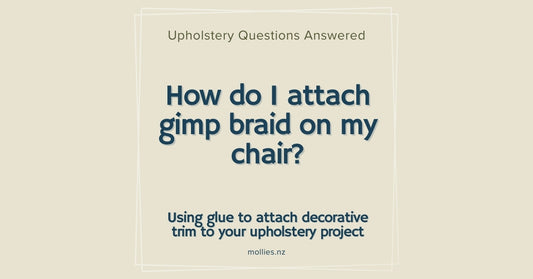 How do I attach gimp braid on my chair?
