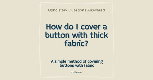 How do I cover a button with thick fabric?