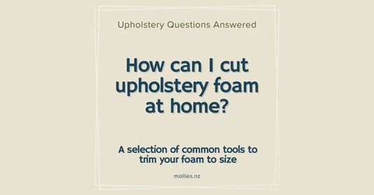 How can I cut upholstery foam at home?
