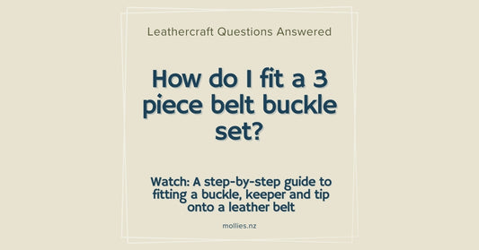 How do I fit a 3-piece belt buckle set?
