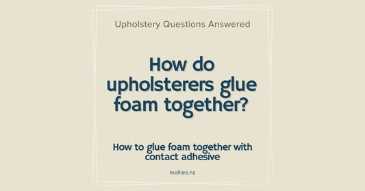How do upholsterers glue foam together?